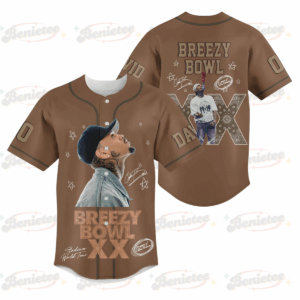 Personalized Chris Brown Tour Jersey, Chris Brown Breezy Bowl Baseball Jersey, Breezy Bowl XX 2025 Shirt