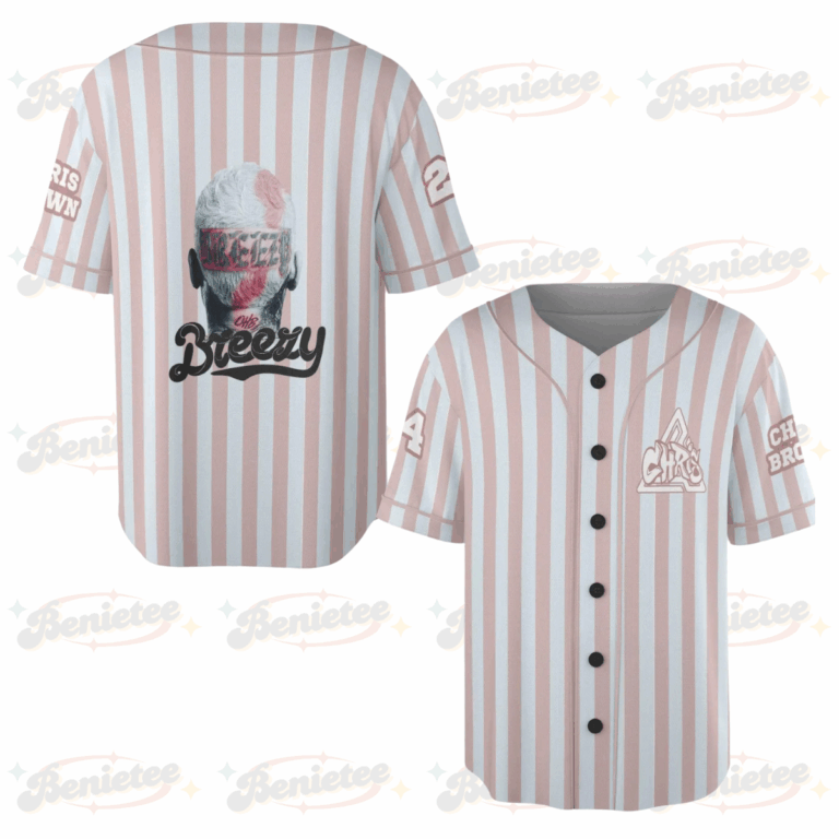 Custom Number Chris Brown Baseball Jersey, Breezy Bowl XX Tour 2025 Baseball Jersey