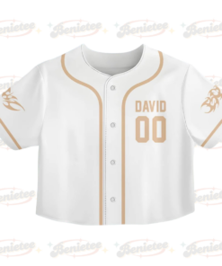 Alternative view of Personalized Name & Number Chris Brown Tour CropTop Baseball Jersey, Breezy Bowl XX Music Tour 2025 CropTop Baseball Jersey