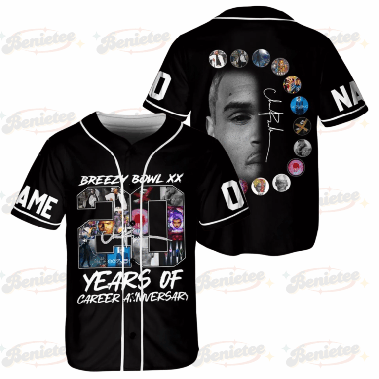 Custom Chris Brown Tour Baseball Jersey, Breezy Bowl XX Tour 2025 Baseball Jersey