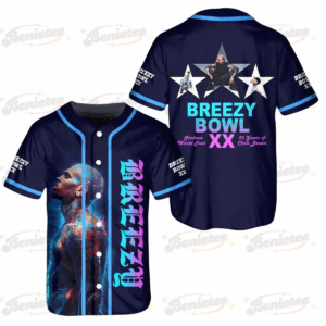 Chris Brown Breezy Bowl XX Tour 2025 Jersey, Breezy Bowl Jersey, Chris Brown Jersey