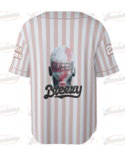 Alternative view of Custom Number Chris Brown Baseball Jersey, Breezy Bowl XX Tour 2025 Baseball Jersey