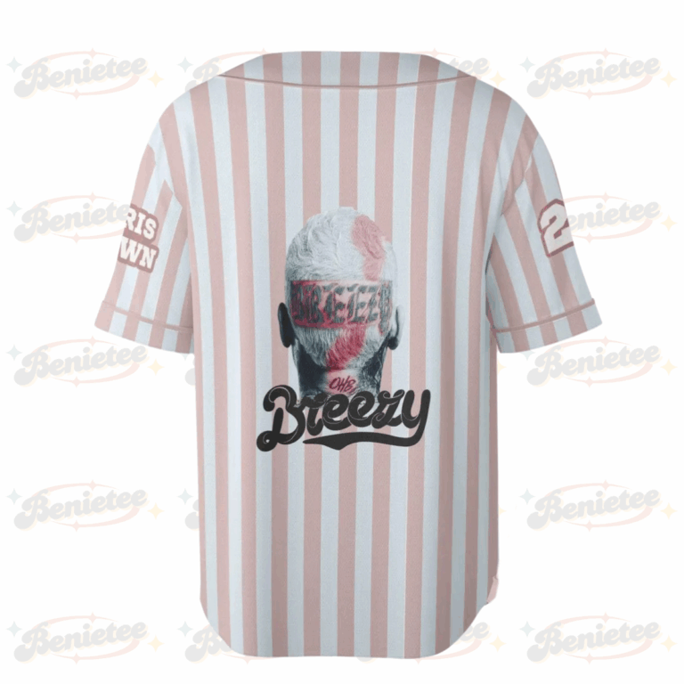 Alternative view of Custom Number Chris Brown Baseball Jersey, Breezy Bowl XX Tour 2025 Baseball Jersey