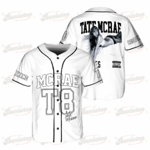 Customized Tate Mcrae T8 Baseball Jersey, Tate Concert Clothes Baseball Jersey, T8 Mcrae Baseball Jersey
