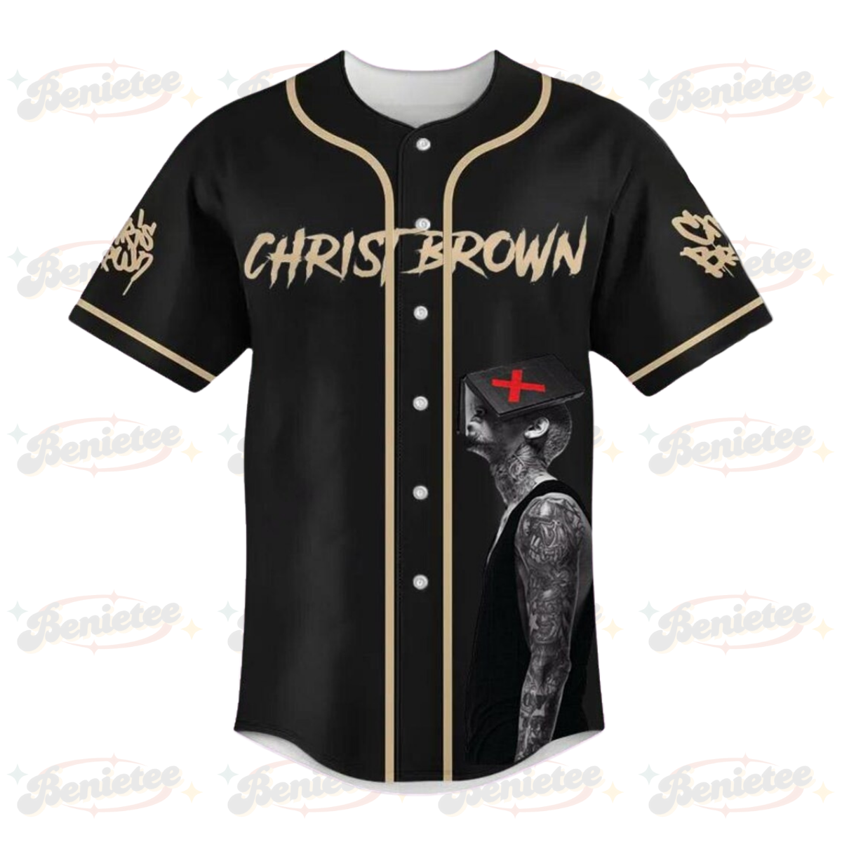 Chris Brown Baseball Jersey, Breezy Bowl XX Music Tour 2025 Baseball Jersey - Image 2