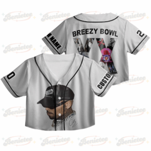 Personalized Chris Brown CropTop Baseball Jersey, Breezy Bowl XX 2025 CropTop Baseball Jersey