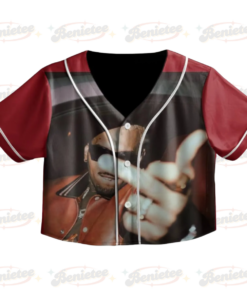 Alternative view of Chris Brown CropTop Baseball Jersey, Breezy Bowl XX 2025 CropTop Baseball Jersey