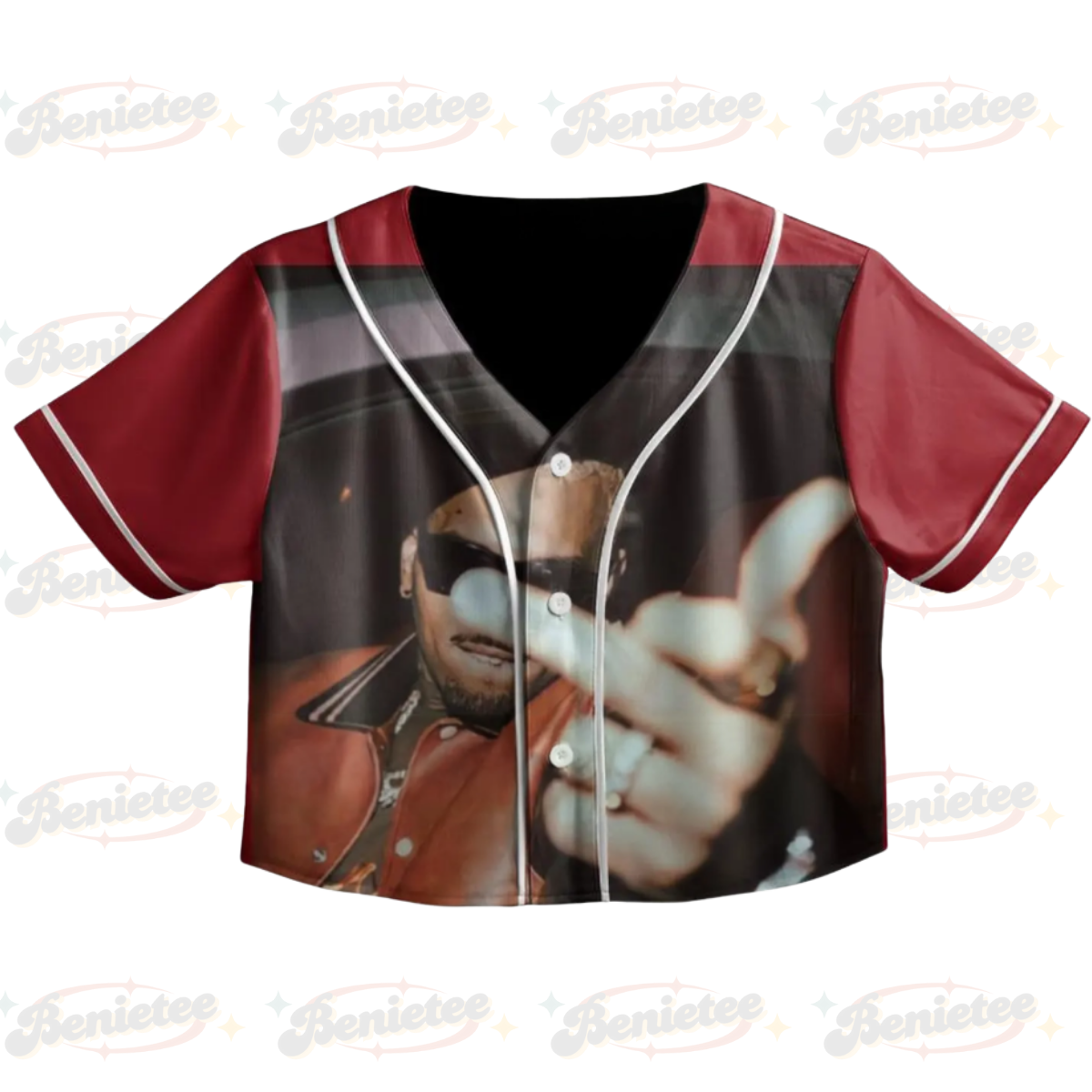 Chris Brown CropTop Baseball Jersey, Breezy Bowl XX 2025 CropTop Baseball Jersey - Image 2