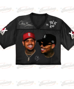 Alternative view of Chris Brown Stadium World Tour Croptop Mesh Football, Concert 2025 Breezy Bowl XX Croptop Mesh Football
