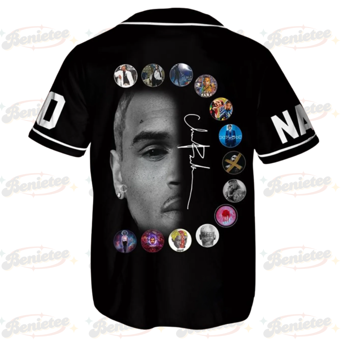 Custom Chris Brown Tour Baseball Jersey, Breezy Bowl XX Tour 2025 Baseball Jersey - Image 3