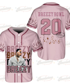 Custom Chris Brown Tour Baseball Jersey, Breezy Bowl XX Music Tour 2025 Baseball Jersey For Fans