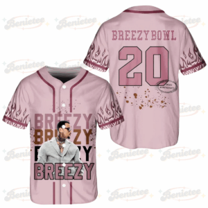 Custom Chris Brown Tour Baseball Jersey, Breezy Bowl XX Music Tour 2025 Baseball Jersey For Fans