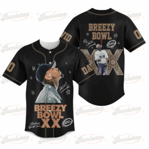 Personalized Chris Brown Tour 2025 Baseball Jersey, Chris Brown Breezy Bowl Baseball Jersey