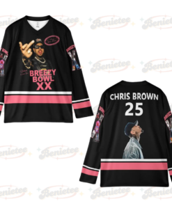 Chris Brown Breezy Bowl XX Tour 2025 Hockey Jersey, Breezy Bowl Jersey, Chris Brown Hockey