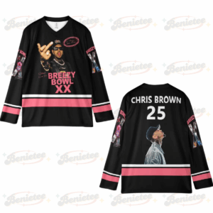 Chris Brown Breezy Bowl XX Tour 2025 Hockey Jersey, Breezy Bowl Jersey, Chris Brown Hockey