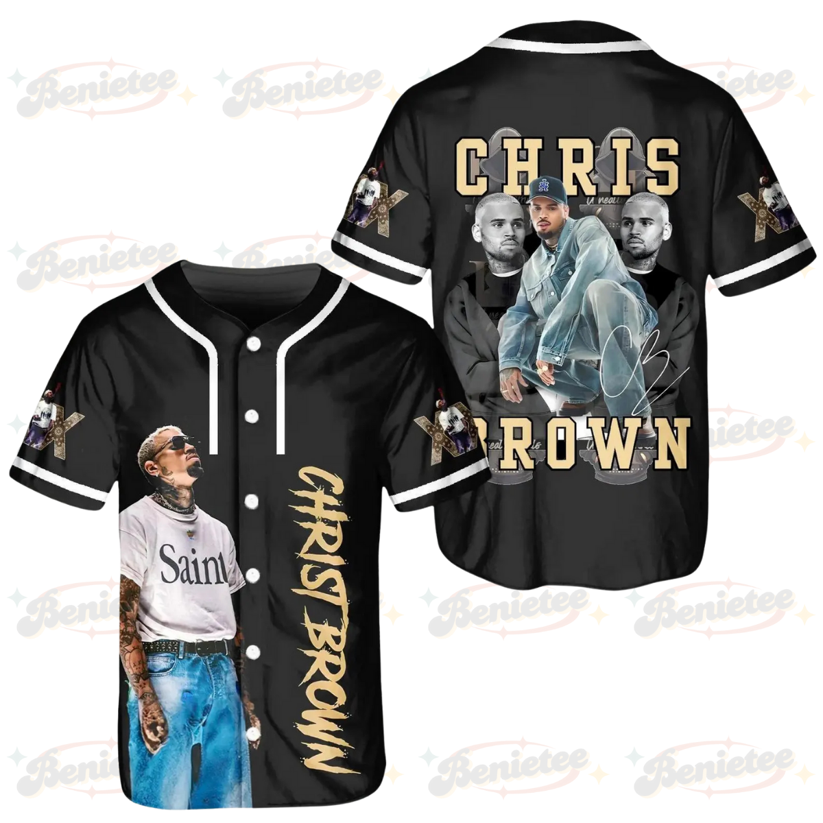 Chris Brown Breezy Bowl XX Baseball Jersey, Breezy Bowl XX Music Tour 2025 Baseball Jersey