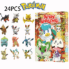 Pokemon 24 Days Christmas Countdown Calendar Figure Advent Box Christmas Mystery Box Doll Anime Peripheral Figuras Gift for Kids