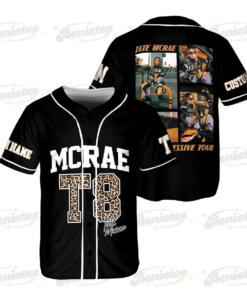 Customized Miss Possessive Tour 2025 McRae Baseball Jersey, T8 Leopard Baseball Jersey, Tate McRae Tour Outfit