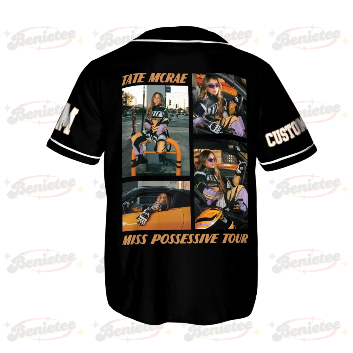 Customized Miss Possessive Tour 2025 McRae Baseball Jersey, T8 Leopard Baseball Jersey, Tate McRae Tour Outfit - Image 3