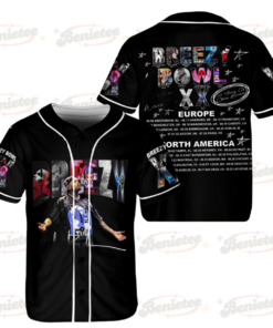 Chris Brown Tour Baseball Jersey, Breezy Bowl XX Tour 2025 Baseball Jersey