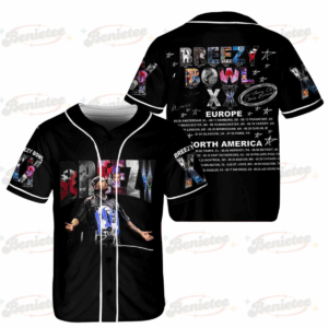 Chris Brown Tour Baseball Jersey, Breezy Bowl XX Tour 2025 Baseball Jersey