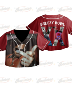 Chris Brown CropTop Baseball Jersey, Breezy Bowl XX 2025 CropTop Baseball Jersey