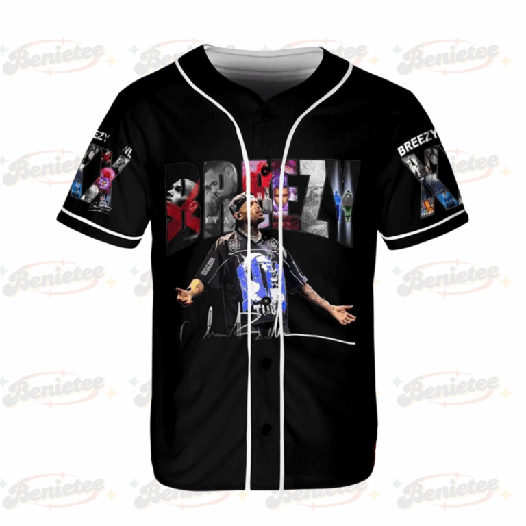 Alternative view of Chris Brown Tour Baseball Jersey, Breezy Bowl XX Tour 2025 Baseball Jersey