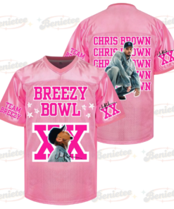 Chris Brown Breezy Bowl Football Jersey, Breezy Bowl XX Concert Tour 2025 Football Jersey