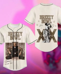 Alternative view of Chris Brown Tour Baseball Jersey, Breezy Bowl XX Tour 2025 Baseball Jersey