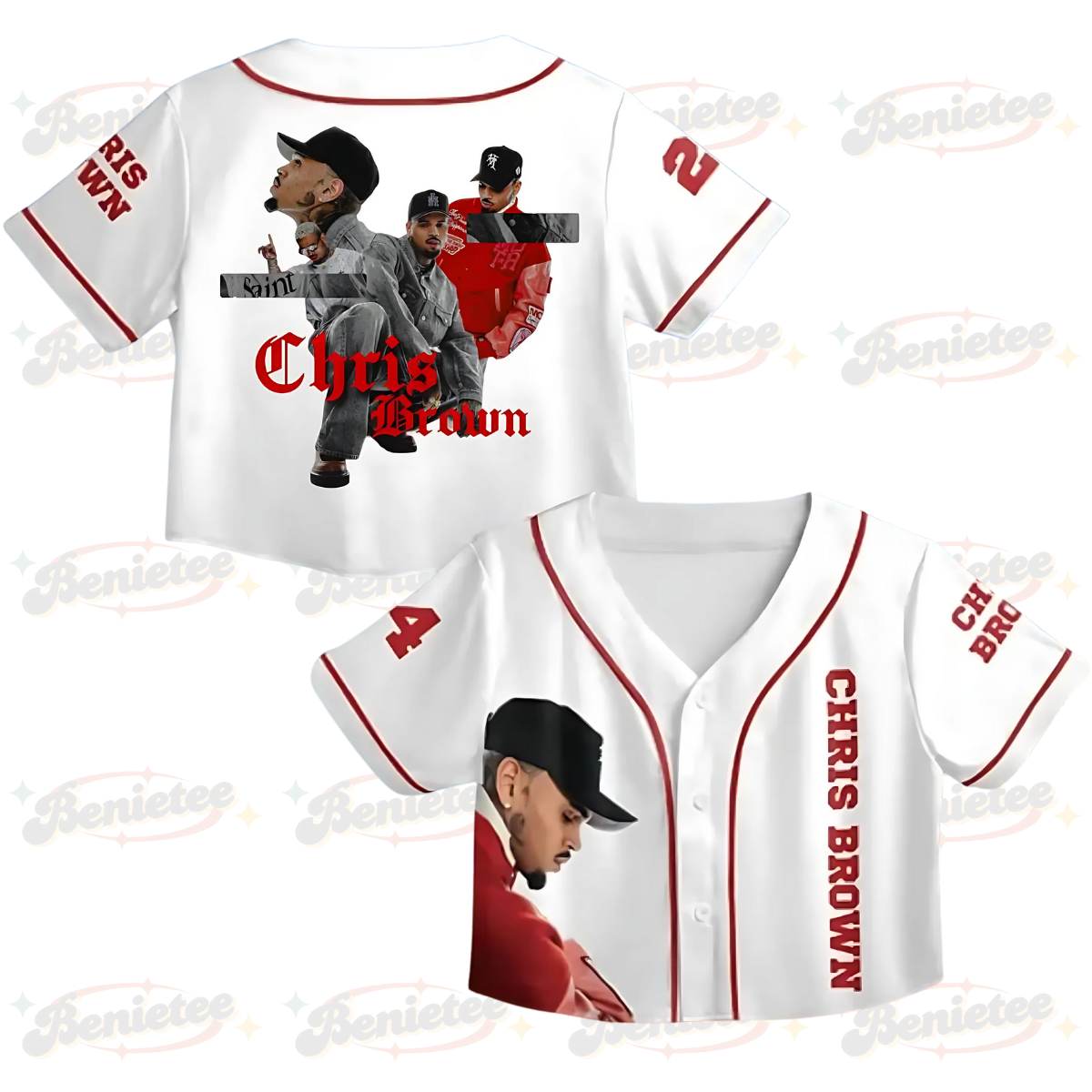 Personalized Chris Brown Breezy Bowl XX Croptop Baseball Jersey, Chris Brown 2025 Tour Croptop Baseball Jersey