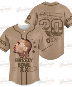 Personalized Breezy Bowl XX Tour 2025 Baseball Jersey, Chris Brown Breezy Bowl XX Baseball Jersey