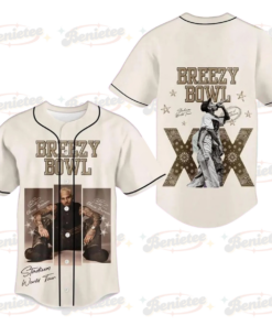 Chris Brown Tour Baseball Jersey, Breezy Bowl XX Tour 2025 Baseball Jersey