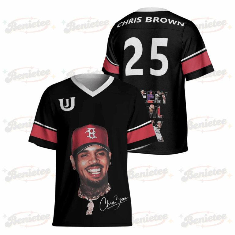Custom Chris Brown Breezy Bowl XX Tour 2025 Football Jersey, Breezy Bowl XX Tour 2025 Football Jersey