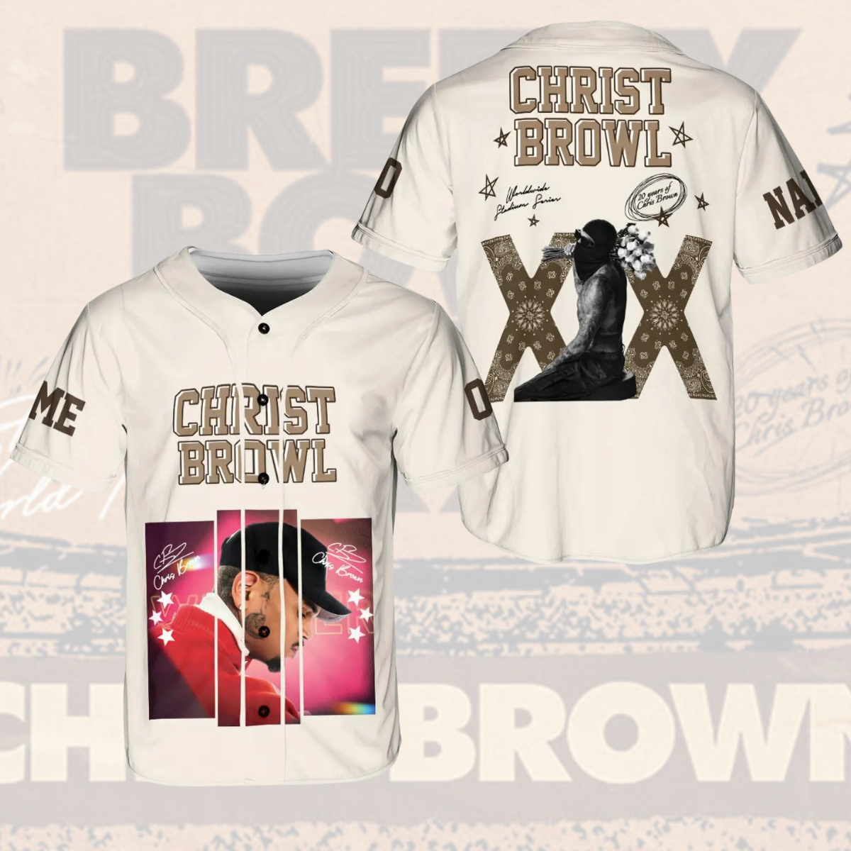 Personalized Chris Brown Breezy Bowl XX Tour 2025 Jersey, Chris Brown Breezy Bowl (Copy) - Image 4