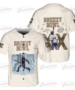 Custom Chris Brown Tour Baseball Jersey, Breezy Bowl XX Tour 2025 Baseball Jersey