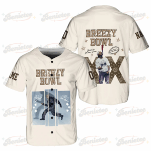 Custom Chris Brown Tour Baseball Jersey, Breezy Bowl XX Tour 2025 Baseball Jersey