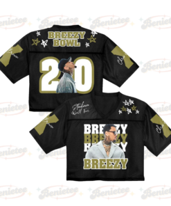 Personalized Chris Brown Croptop Mesh Football, Breezy Bowl XX Tour 2025 Croptop Mesh Football