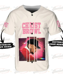 Alternative view of Personalized Chris Brown Tour Jersey, Breezy Bowl XX 2025 Baseball Shirt