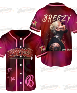 Chris Brown Tour Baseball Jersey, Breezy Bowl XX Music Tour 2025 Baseball Jersey