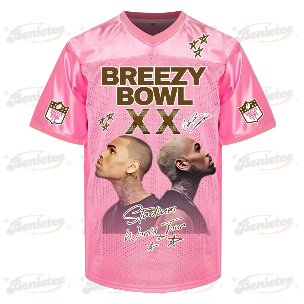 Chris Brown Breezy Bowl XX Football Jersey, Breezy Bowl XX Tour 2025 Football Jersey - Image 2