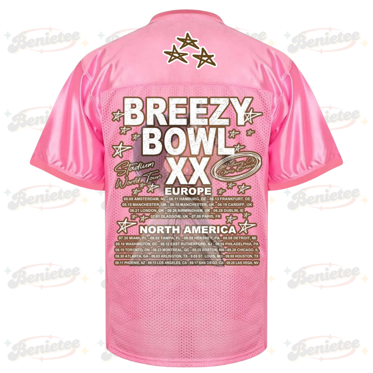 Chris Brown Breezy Bowl XX Football Jersey, Breezy Bowl XX Tour 2025 Football Jersey - Image 3
