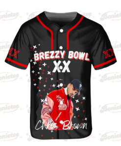 Alternative view of Chris Brown Breezy Bowl XX Baseball Jersey, Breezy Bowl XX Music Tour 2025 Baseball Jersey