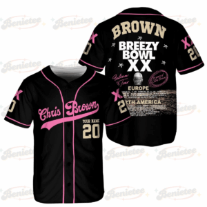 Custom Chris Brown Breezy Bowl XX Tour 2025 Jersey, Chris Brown Breezy Bowl