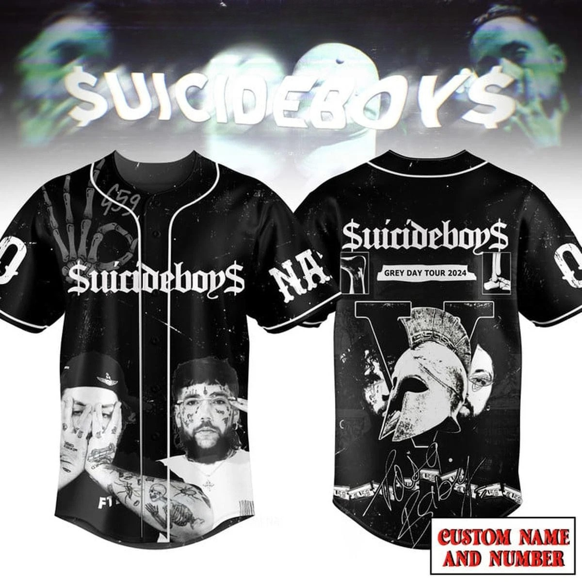 Suicideboys Grey Day Tour 2025 Dark Personalized Baseball Jersey