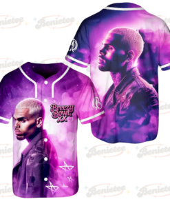 Chris Brown Breezy Bowl XX Baseball Jersey, Chris Brown Tour 2025 Baseball Jersey