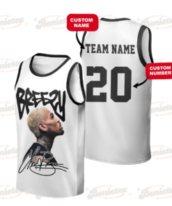 Personalized Chris Brown Breezy Bowl XX Music Tour 2025 Baseketball Jersey