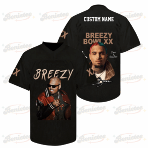 Custom Chris Brown Breezy Bowl Football Jersey, Breezy Bowl XX Tour 2025 Football Jersey