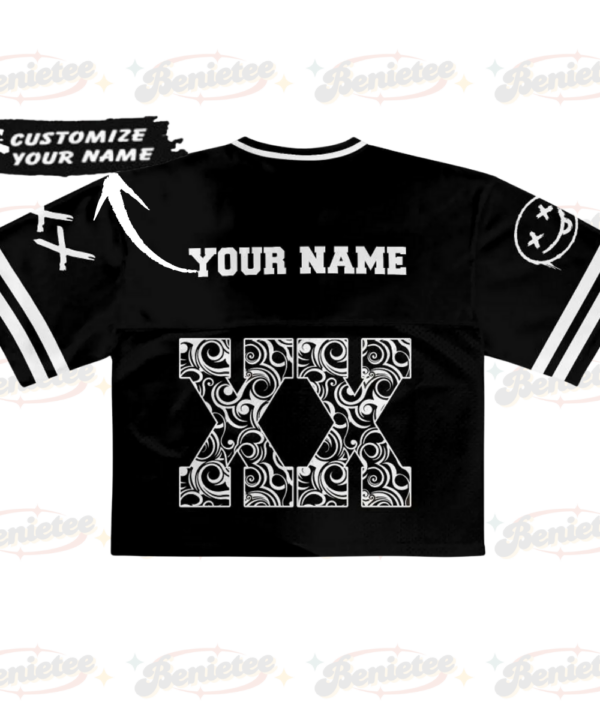 Alternative view of Personalized Chris Brown 2025 Croptop Mesh Football, Breezy Bowl XX Concert 2025 Croptop Mesh Football
