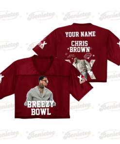 Chris Brown Croptop Mesh Football, Breezy Bowl Tour 2025 Croptop Mesh Football