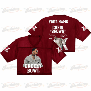 Chris Brown Croptop Mesh Football, Breezy Bowl Tour 2025 Croptop Mesh Football